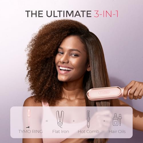 TYMO Ring Hair Straightener Brush, 2-in-1 Straightening Brush & Hot Comb - Image 2