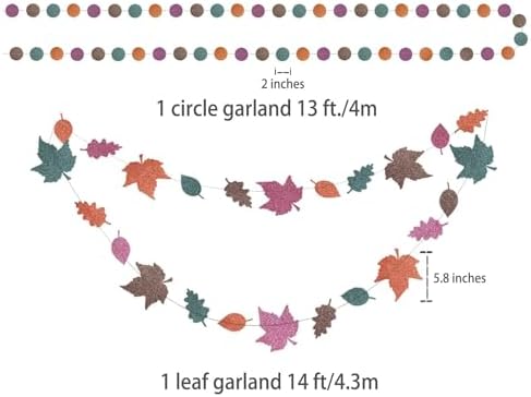 Cheerland Fall Leaf Party Decorations Thanksgiving Garland Backdrop Maple Leaves for Autumn Weddings Woodland Baby Shower Fall Birthday and Harvest Festival Hanging Decor Office Party Supplies - Image 5