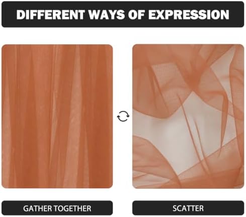 Artoid Mode 6Pcs Terracotta Gauze Table Runner 28x120Inch, Seasonal Sheer Kitchen Dining Holiday Wedding Birthday Baby Shower Table Decor for Home Party - Image 6