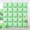 NISOCY 25PCS Matte Pastel Green Square Foil Balloons Wall Backdrop by NISOCY