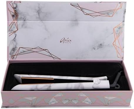 Aria Beauty 1" Infrared Marble Digital Straightener, Aria Beauty Flat Iron with Ionic Technology, Negative Ions Reduce Frizz, 3 Year Warranty - Image 5