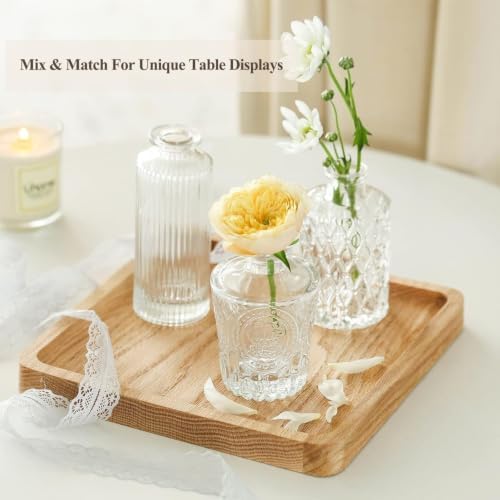 Clear Glass Bud Vase Set of 32 Pcs,Small Bud Vases in Bulk,Glass Crystal Flower Vases Table Centerpieces for Party Event Wedding Decor Baby Shower Decorations (Clear, 32 Pcs) - Image 6