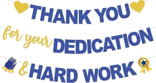 We Appreciate You Thank You for All You Do Banner, Thank You for You Dedication Hard Work Banner for Teacher Employee Staff Doctors Nurse Volunteer Soldier, Appreciation Week Office Party Decorations by Unknown