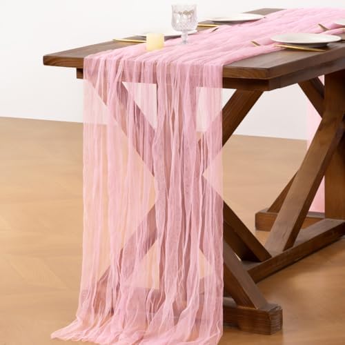 Cheesecloth Table Runner Tulle Fall Boho Wedding Shower Party Home Decor - Image 3