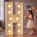 imprsv Large Marquee Letters, 4FT Light Up Letters H Sign for Party Decor by Letsmakeitimpressive