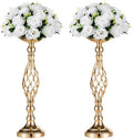 NUPTIO Gold Centerpiece Stand for Table, Twist Style, 20.5" Tall, 2 Pcs by Nuptio