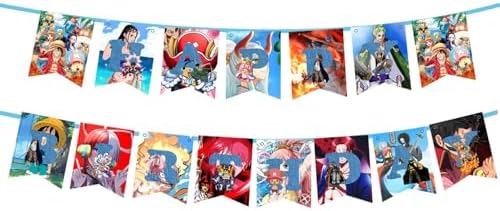45Pcs For One Piece Birthday Party Supplies: 1 Banner, 1 Tablecloth, 1 Backdrop, 1 Cake Topper, 24 Cupcake Toppers, 15 Balloons, 2 Aluminum Balloons for Kids Boys Theme Party Decorations - Image 6