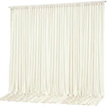 10x10ft Ivory Backdrop Curtain Panels for Parties - Wrinkle Free Polyester Photo Curtain Backdrop Wedding Back Drop Fabric Drapes for Party Decorations Background for Photography by WishCare