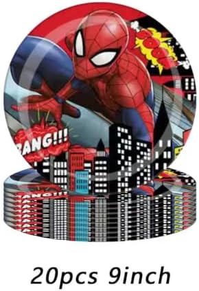 118 Pcs Spider Birthday Party Supplies Set, Spider Theme: 1Banner, 20Cups, 6Hanging Swirls, 30(Spoons+Forks+Knives), 1Tablecloth, 20Plates(9 inch), 20Plates(7 inch), 20Napkins - Image 6