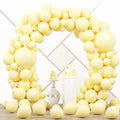 Voircoloria 90pcs Pastel Yellow Balloons Garland Arch Kit, 18 12 10 5 Inch by Voircoloria