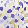 Champagne Gold Purple Cream Nude Polka Dots Garland Lavender Hanging Paper Circle Dot Streamer for Birthday Wedding Shower Engagement Bridal Shower Lilac Violet Theme Party Decorations Supplies by pinkblume