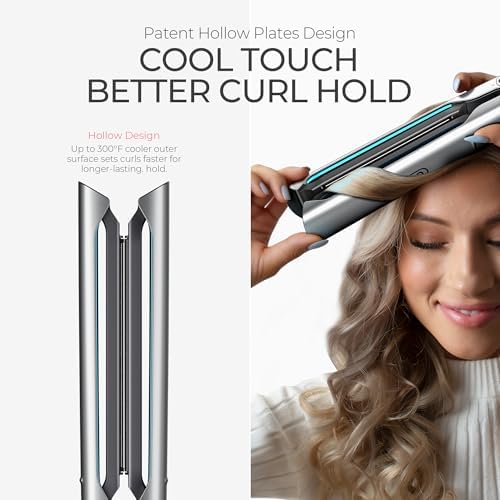 TYMO New-Gen Flat Iron Hair Straightener, 1" Long Ceramic Plates, 3X Smoother Glide, 2X Faster Styling with Less Damage, FLAIGHT Holo 2 in 1 Straightener and Curler for Women, 500M Ions, Metal Grey - Image 6