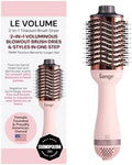 L'ANGE HAIR Le Volume 2-in-1 Titanium Blow Dryer Brush | Frizz Control Blowout Hair Dryer Brush for Drying and Styling | Volumizing Hot Air Styler for All Hairstyles | Oval Barrel | Blush - 75mm by LANGEHAIR