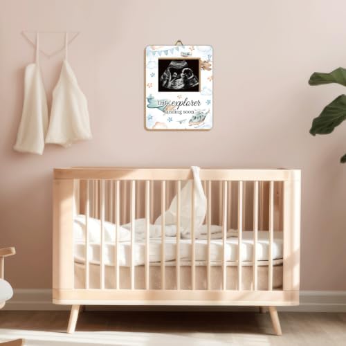 Vintage Airplane Baby Shower Decor Frame, Airplane Baby Shower Party Supplies, for Expecting Parents-to-Be Keepsake Gifts, Pregnancy Sonogram Frame Keepsake, Gender Reveal Presents - Image 4
