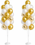 Hiins Gold Balloon Column Kit Set of 2 With Base for Prom Party Decor by HiinsPartyDecoration