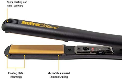 Original Medium Flat Iron, 1 inch, Black - Ceramic Floating Plates for Smooth, Shiny, Frizz-Free Hair - 1 Year Warranty, Made in Korea - Image 3