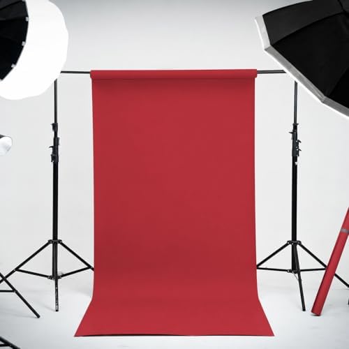 Kate Seamless Paper Backdrop Red Paper Backdrop Seamless Backdrop Paper Rolls (53''x32.8' Scarlet) - Image 2