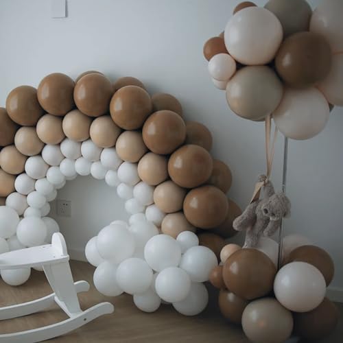 Voircoloria 90pcs Brown Balloons Garland Arch Kit, 18 12 10 5 Inch - Image 6