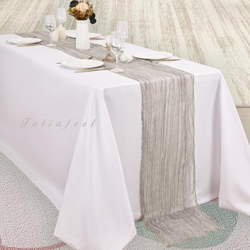 6 Pack Rose Brown Cheesecloth Table Runner 10FT Rustic Gauze Fabric Cheese Cloth Table Runner for Wedding Bridal Baby Shower Table Decor Boho Sheer Birthday Party Table Decorations 20 x 120 Inch Long - Image 4