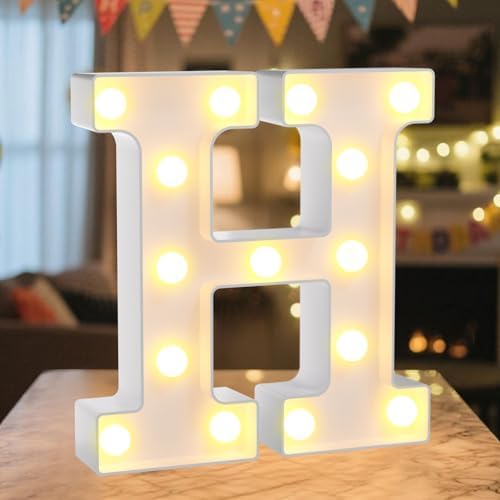 8.86 Inch Marquee Light Up Letters H for Party Decorations by NANXU