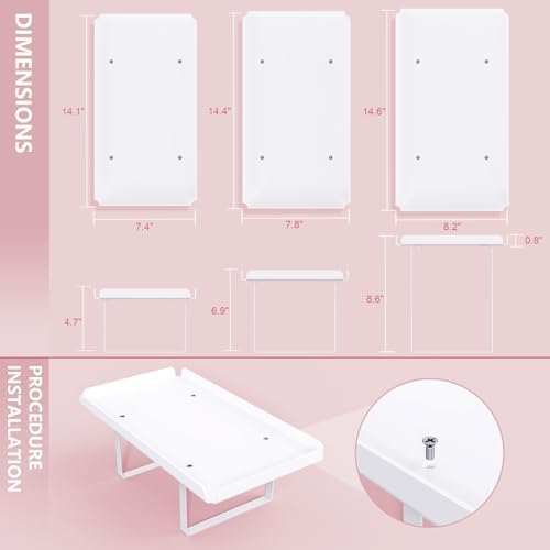 Bakzon 3 Pieces Cupcake Stand Holder, White Acrylic Dessert Table Display Set with Iron Support Legs for Birthday Candy Bar Décor Weddings, Parties Events - Image 2