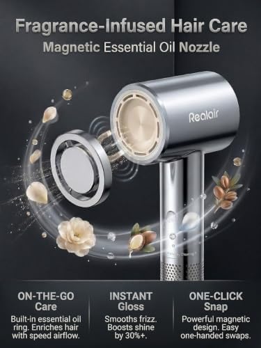 High-Speed Ionic Hair Dryer, Blow Dryer with Essential Oil & Diffuser - Image 4