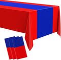 Oudain 3 Pcs Plastic Disposable Table Cloth 54" x 108", Red, Blue by Oudain