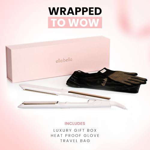 ELLA BELLA® Titanium Flat Iron Hair Straightener Large with Infrared - Image 6