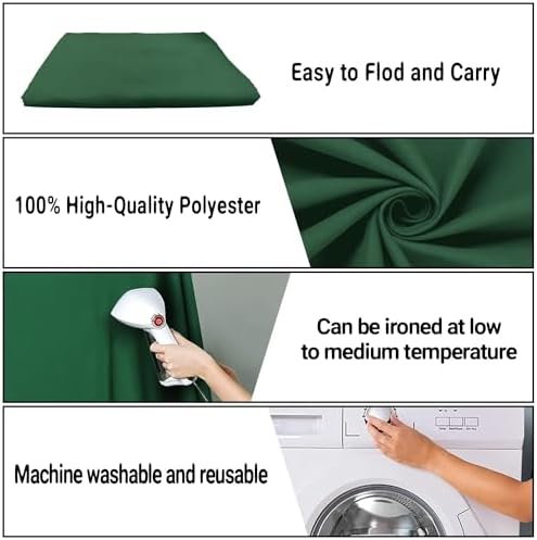 Dark Green Photography Backdrop for Photoshoot, Fabric 5x7ft - Image 7