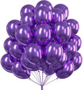 PartyWoo Metallic Purple Balloons 50pcs Chrome Purple Color 12 Inch by PartyWoo