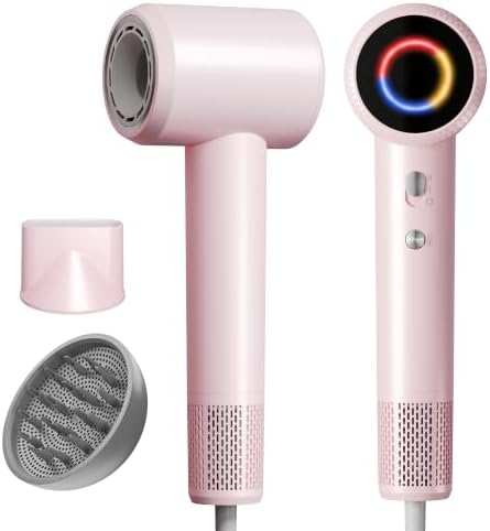 Hair Dryer, Professional High-Speed Ionic Blow Dryer with Diffuser, 1500W by Flashbase