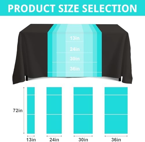 Custom Table Runner with Business Logo, Tradeshow Events, Parties, Promotions, Exhibitions, Proudly Made in USA, Personalized Table Decor and Small Business Essentials (36"x72") - Image 3