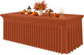 Smiry Spandex Elastic Fitted Table Cloth Skirt for 8FT Rectangle Table by Smiry