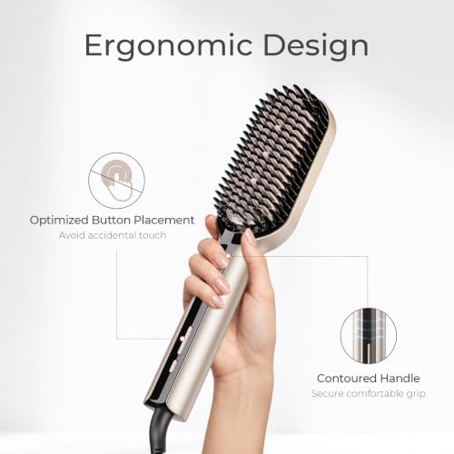 TYMO Hair Straightener Brush - Ionic Plus Straightening Brush for Women - Image 6