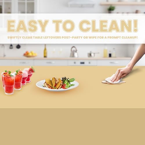 Grandipity Plastic Table Cloth Disposable 12 Pack 54” x 108” Rectangle - Image 3