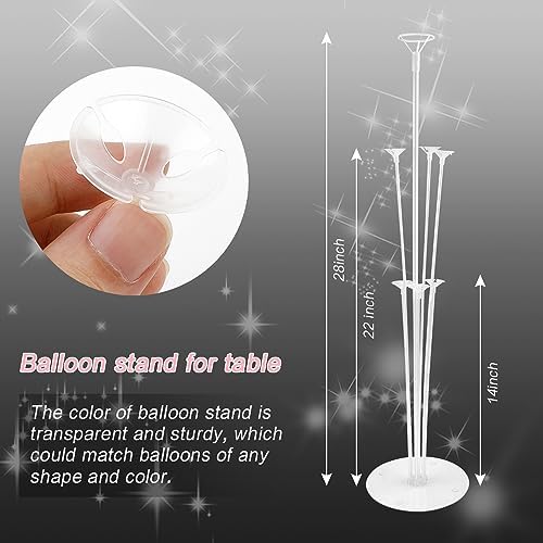 LBNZC 6 Sets Balloon Sticks with Base for Table Balloon Stand Kit for Floor - Image 3