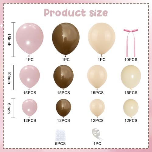 Pink Brown Balloon Arch Garland Kit, Cowgirl First Rodeo Fall Party Decor - Image 2