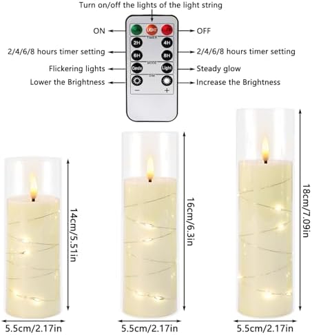 12 Pcs Ivory Colored Flickering Flameless Candles, Battery Powered - Image 3