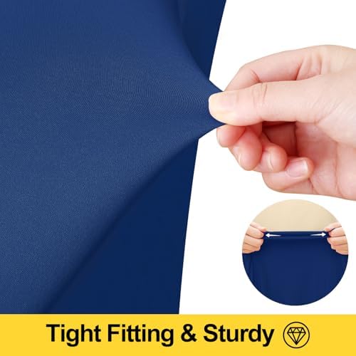 Smiry Spandex Elastic Fitted Table Cloth Skirt for 8FT Rectangle Table - Image 3