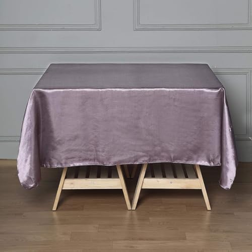 Balsa Circle 10 pcs 72x72 inch Amethyst Square Tablecloth Satin Fabric Overlays Linens | Table Cloths Cover for Wedding Party Banquet Reception Events Decoration Kitchen Dining Events Kitchen Dining - Image 4