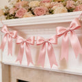 1 String Pink Bow Garland Banner Decorations, Pre-Strung Satin Ribbon Bows for Birthday, Baby Shower, Bridal Shower, Coquette Girls Room, Bow Themed Party, Wedding, Christmas Tree Decorations by AERORIBOWEnjoyEveryDay