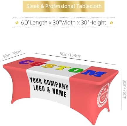 Custom Table Cloth with Business Logo Add Your Design Here Personalized Table Cloth Customized Tablecloths for Business Birthday Wedding Decor 5 FT - Image 4