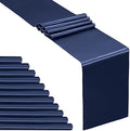 SiinvdaBZX 12 Pcs Navy Blue Satin Table Runner 12 x 108 inches Long by SiinvdaBZX