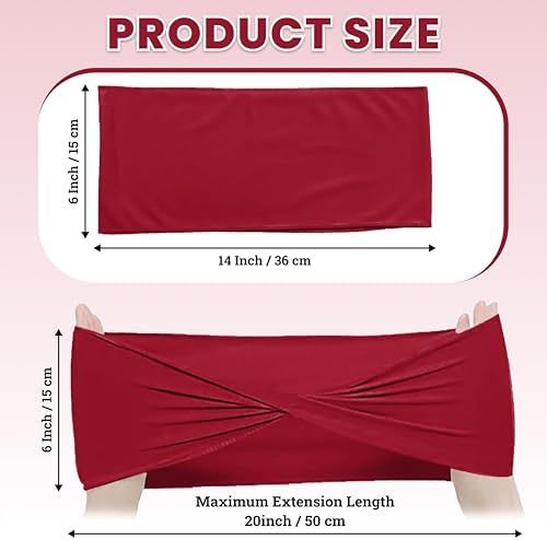 MDS Pack of 250 Spandex Chair Sashes Without Slider Buckles – Apple Red - Image 2