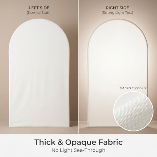 Ivory Arch Backdrop Cover Set of 2, 7.2FT&6FT - Image 3