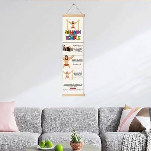 Samson Strength Banner, Church Banner, Christian Rustic Hanging Door Flag, Farmhouse Decorations Outdoor Indoor, Church Activity Decor, Bible Lesson, Scripture and Words Decorations - Image 6