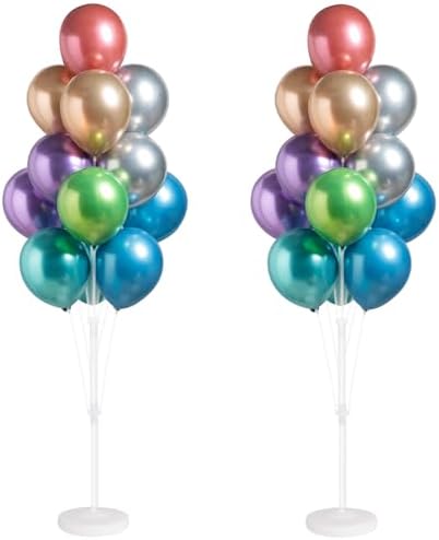 Metallic Balloon Tower Kit for Floor Set of 2 Base&Pole Decor for Shower Party by IMISNO