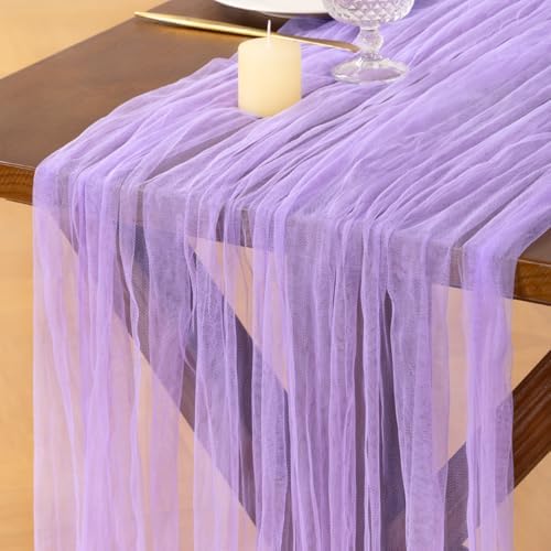 Cheesecloth Table Runner Tulle Fall Boho Wedding Shower Party Home Decor by Socomi