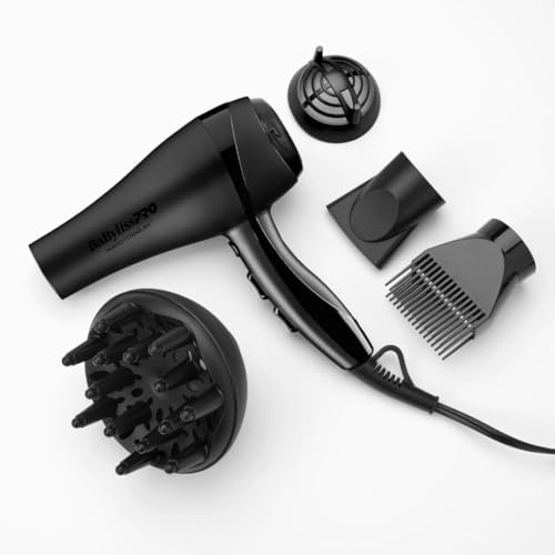 BaBylissPRO Nano Titanium 2000-Watt Blow Dryer with Concentrator Nozzle, Professional Grade Ionic Corded Styling Tool for Hair by Unknown