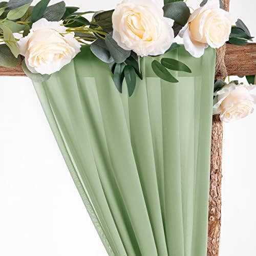 Wedding Arch Draping Fabric Sheer Chiffon Curtain Drape Wedding Party Decor - Image 5